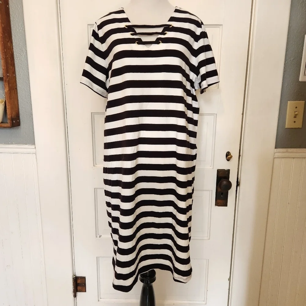 Michael Kors Striped Black and White Dress NWT
